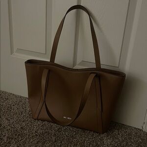 Nine West Tan Leather-Style Tote